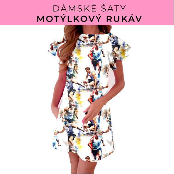DÁMSKÝ střih - šaty s motýlkovým rukávem