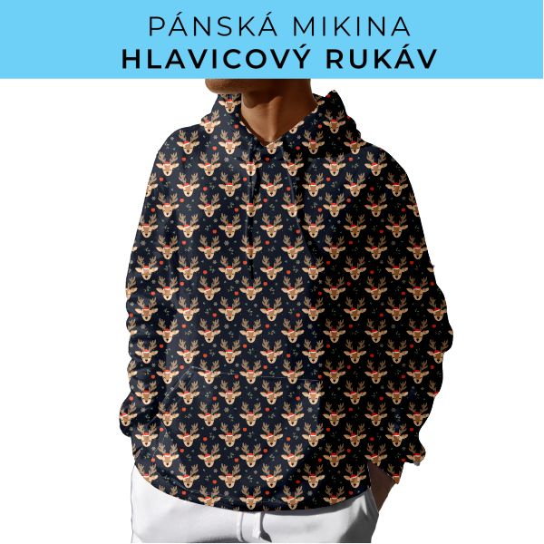 PÁNSKÝ střih - mikina s kapucí