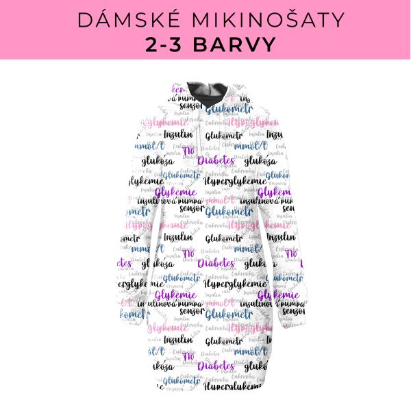 DÁMSKÝ střih - Mikinošaty 2-3 barvy