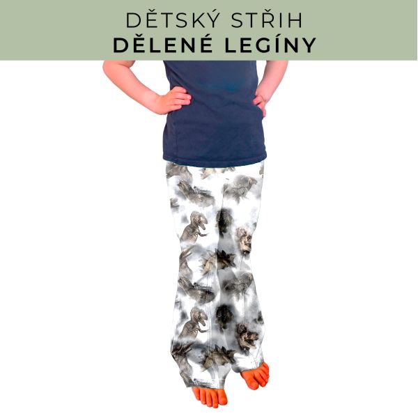 Dětský střih - Dělené legíny