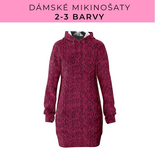 DÁMSKÝ střih - Mikinošaty 2-3 barvy