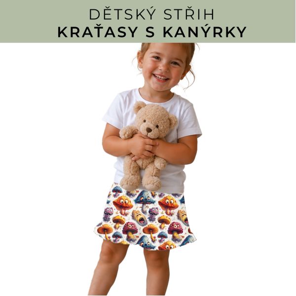 Dětský střih - Kraťásky s kanýrkem