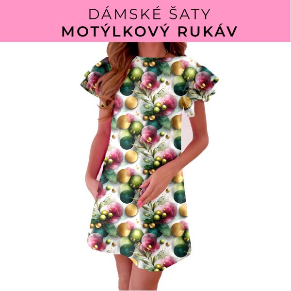 DÁMSKÝ střih - šaty s motýlkovým rukávem