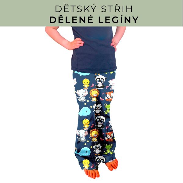 Dětský střih - Dělené legíny