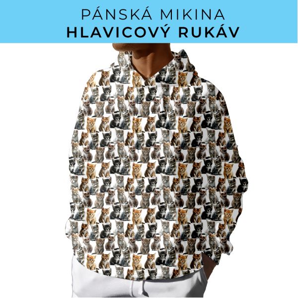 PÁNSKÝ střih - mikina s kapucí