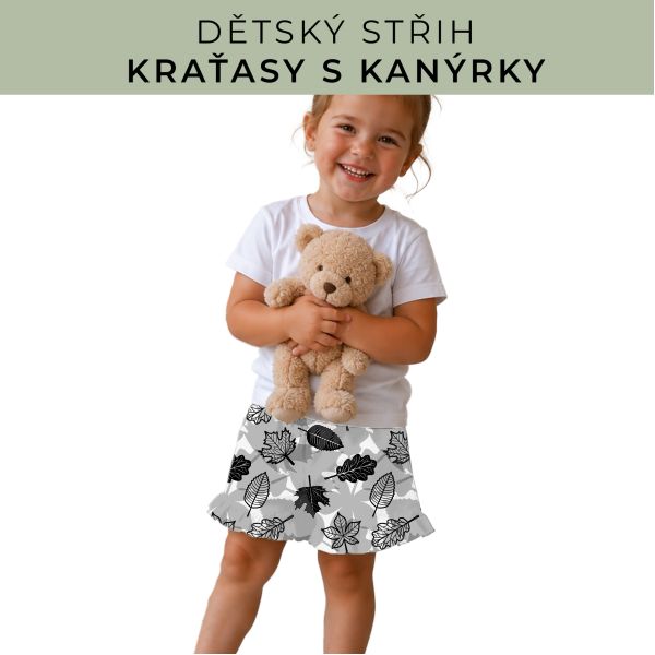 Dětský střih - Kraťásky s kanýrkem