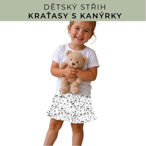 Dětský střih - Kraťásky s kanýrkem
