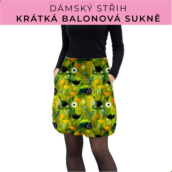 Dámský střih - balonová krátká sukně