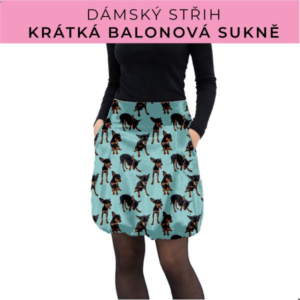 Dámský střih - balonová krátká sukně