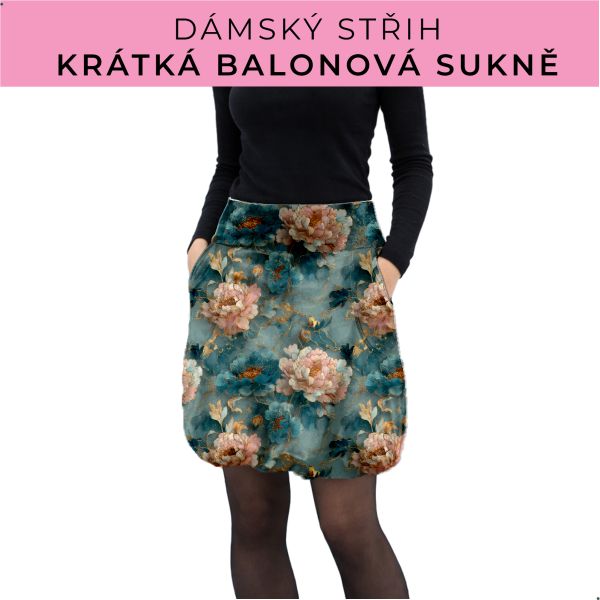 Dámský střih - balonová krátká sukně