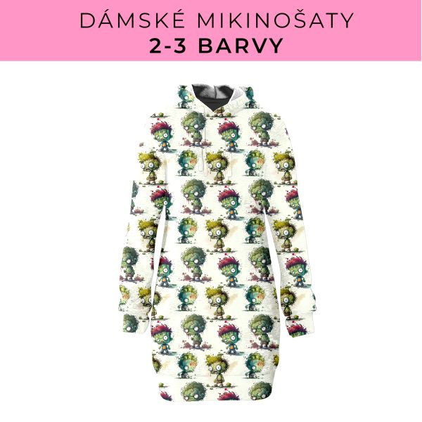 DÁMSKÝ střih - Mikinošaty 2-3 barvy