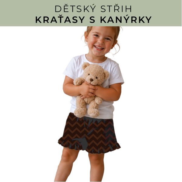Dětský střih - Kraťásky s kanýrkem