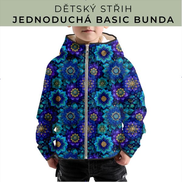 Dětský střih - jednoduchá dětská BASIC  bunda