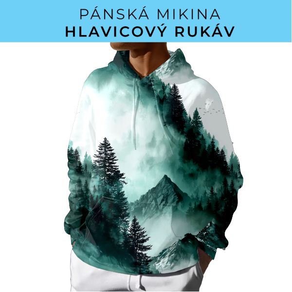 PÁNSKÝ střih - mikina s kapucí