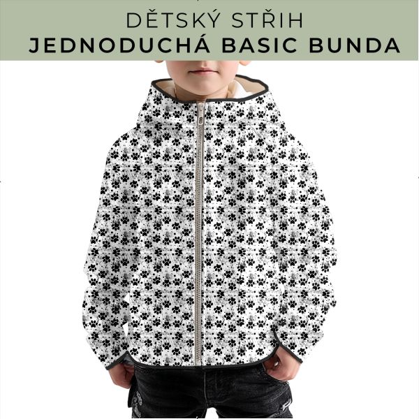 Dětský střih - jednoduchá dětská BASIC  bunda