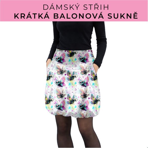 Dámský střih - balonová krátká sukně