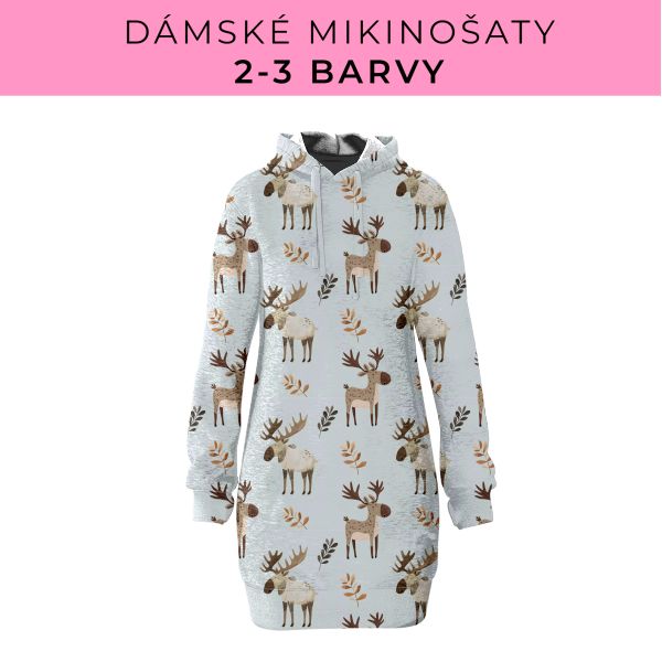 DÁMSKÝ střih - Mikinošaty 2-3 barvy