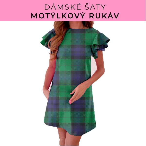 DÁMSKÝ střih - šaty s motýlkovým rukávem