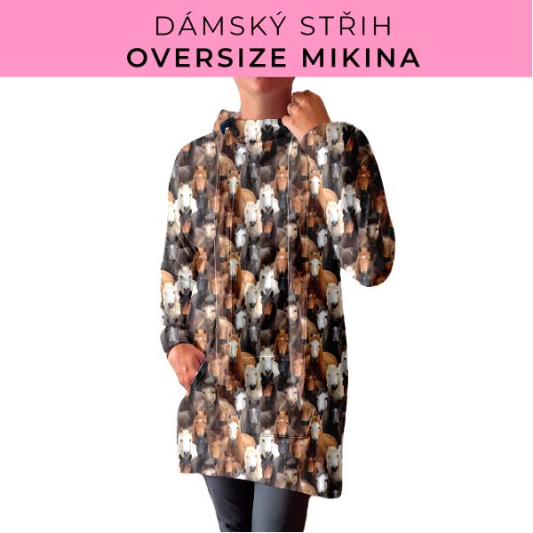 DÁMSKÝ střih - Oversize mikina