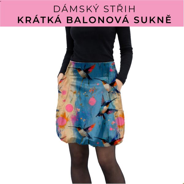 Dámský střih - balonová krátká sukně