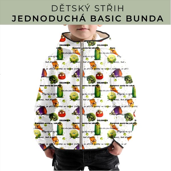 Dětský střih - jednoduchá dětská BASIC  bunda