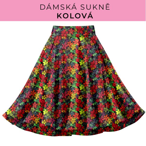 DÁMSKÝ střih - Kolová sukně