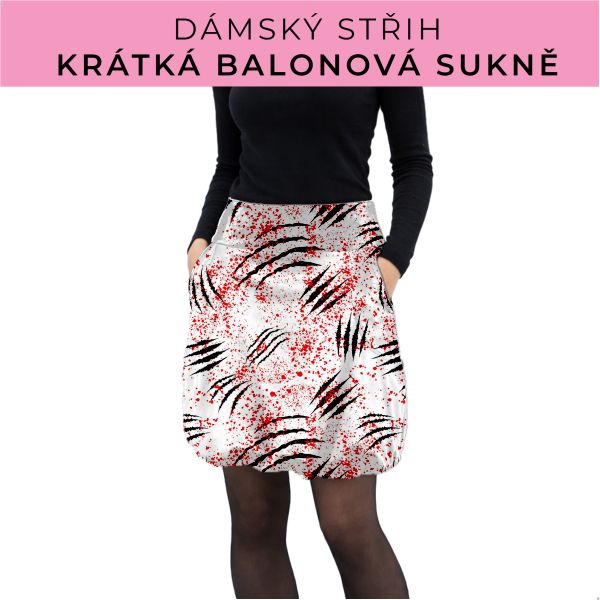Dámský střih - balonová krátká sukně