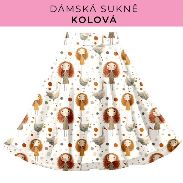 DÁMSKÝ střih - Kolová sukně