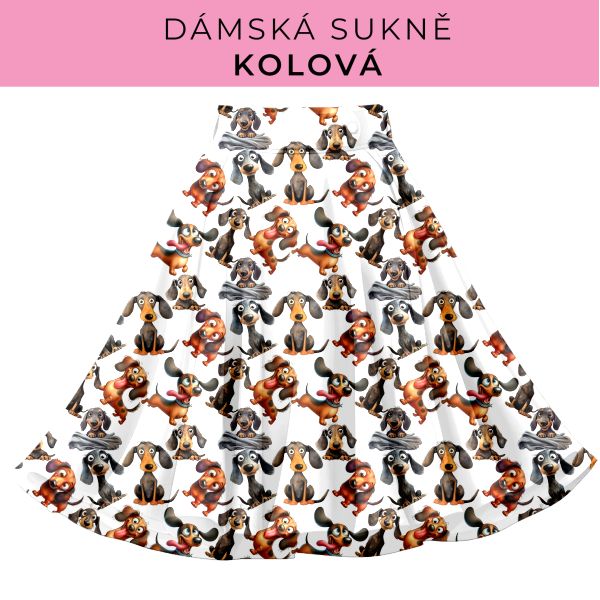 DÁMSKÝ střih - Kolová sukně