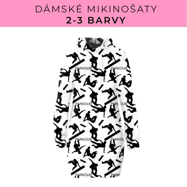 DÁMSKÝ střih - Mikinošaty 2-3 barvy