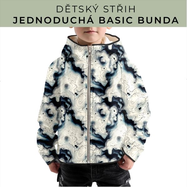 Dětský střih - jednoduchá dětská BASIC  bunda