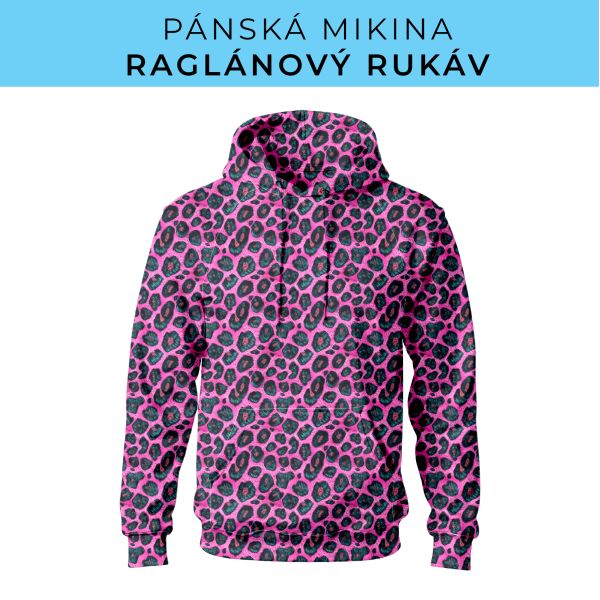 PÁNSKÝ střih - mikina raglan ZÁKLADNÍ s kapucí
