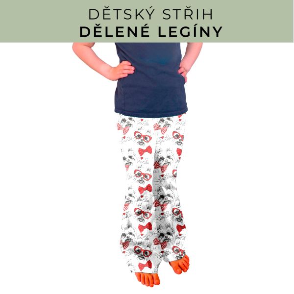 Dětský střih - Dělené legíny