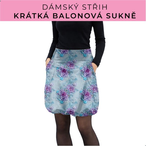 Dámský střih - balonová krátká sukně