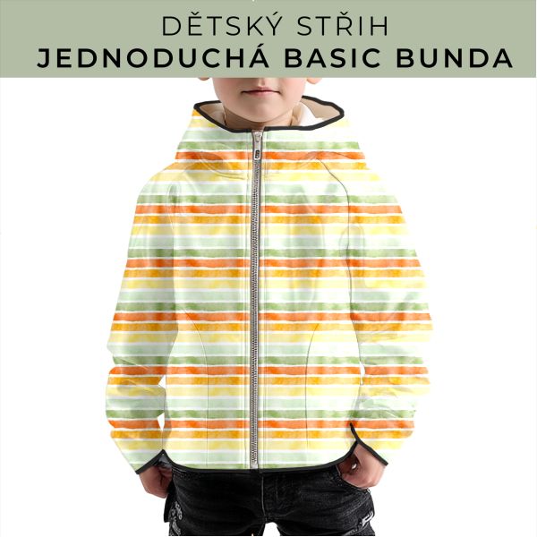 Dětský střih - jednoduchá dětská BASIC  bunda