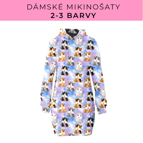 DÁMSKÝ střih - Mikinošaty 2-3 barvy