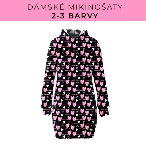 DÁMSKÝ střih - Mikinošaty 2-3 barvy