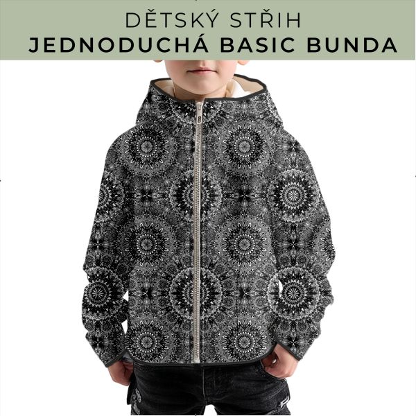 Dětský střih - jednoduchá dětská BASIC  bunda