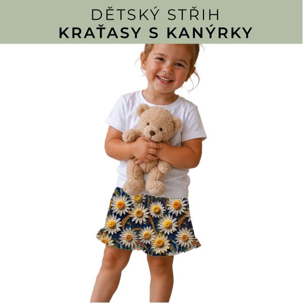 Dětský střih - Kraťásky s kanýrkem