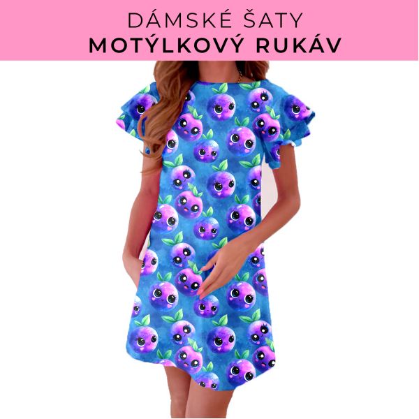 DÁMSKÝ střih - šaty s motýlkovým rukávem