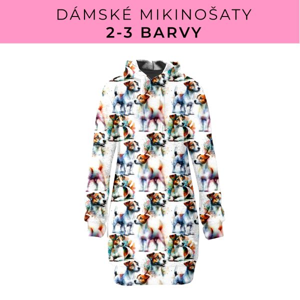 DÁMSKÝ střih - Mikinošaty 2-3 barvy