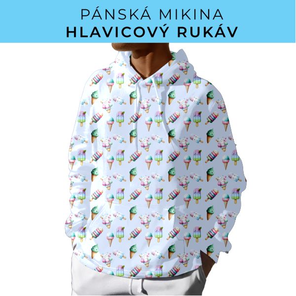 PÁNSKÝ střih - mikina s kapucí