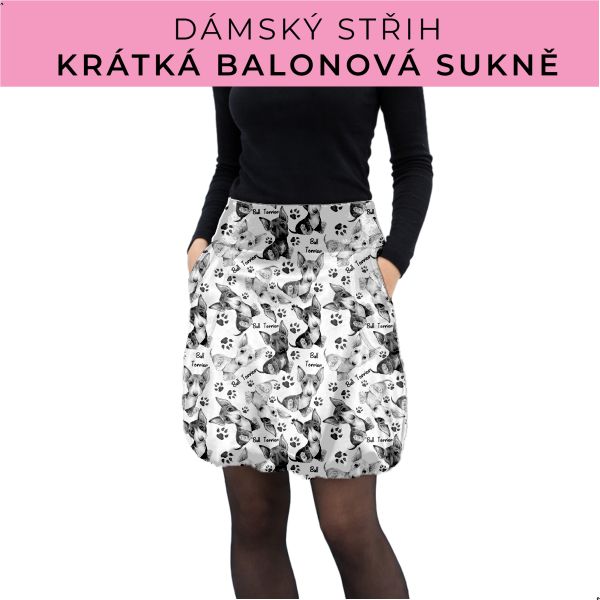 Dámský střih - balonová krátká sukně
