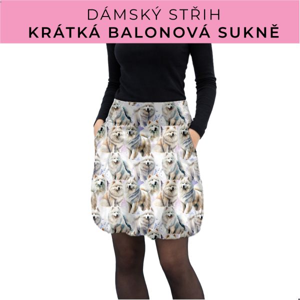 Dámský střih - balonová krátká sukně