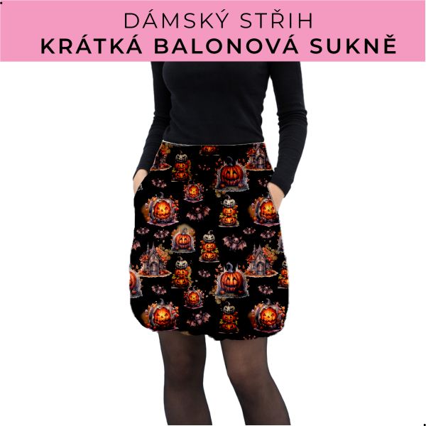 Dámský střih - balonová krátká sukně