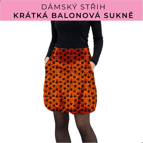 Dámský střih - balonová krátká sukně