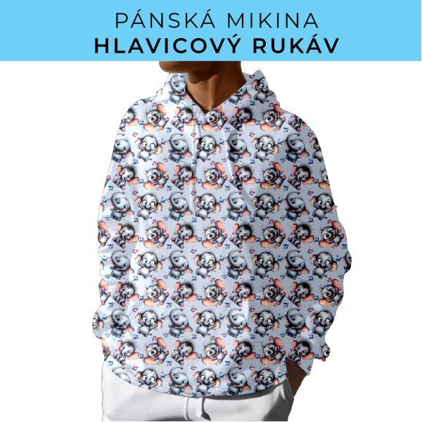 PÁNSKÝ střih - mikina s kapucí