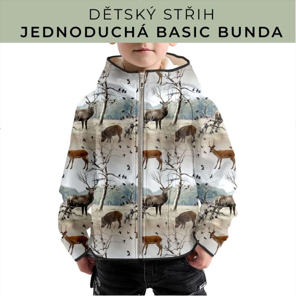 Dětský střih - jednoduchá dětská BASIC  bunda