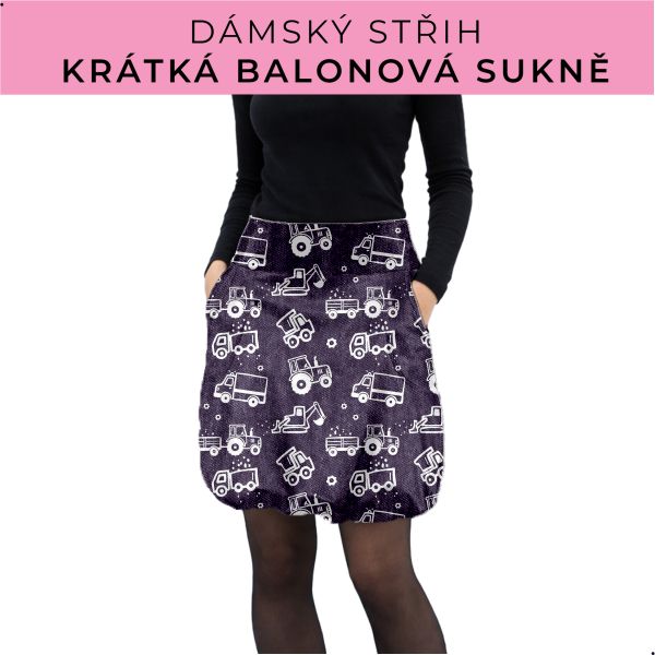Dámský střih - balonová krátká sukně