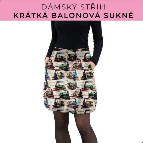 Dámský střih - balonová krátká sukně